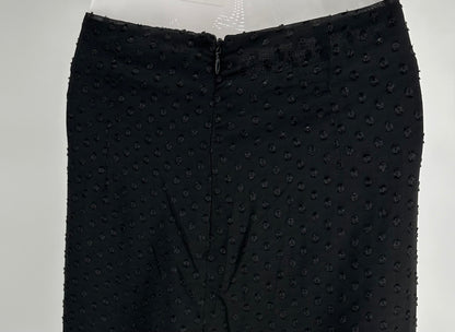Black Swiss Dot Sheer Leg Pants