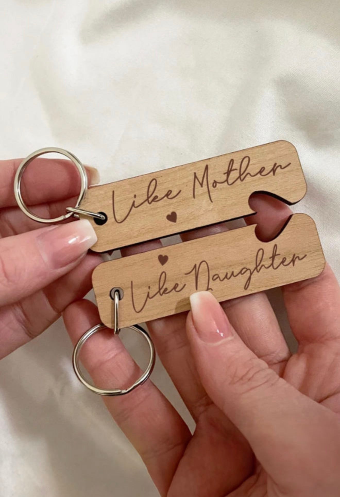 ML8 Like Mother Like Daughter Wooden Key Ring Set