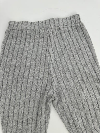 Gray Soft Ribbed Bell-Bottoms