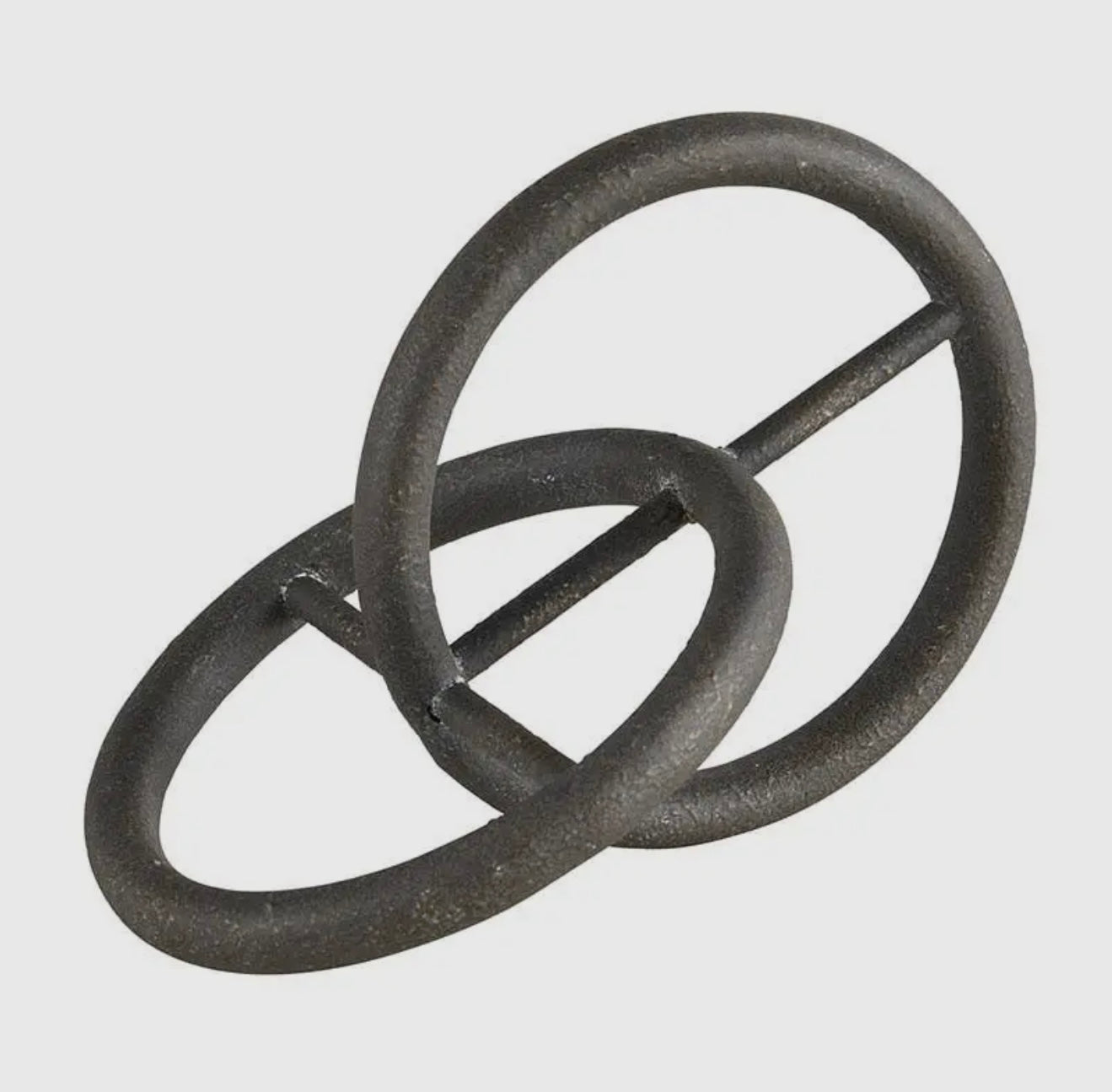 Black Iron Eternal Loop Circle Scupture