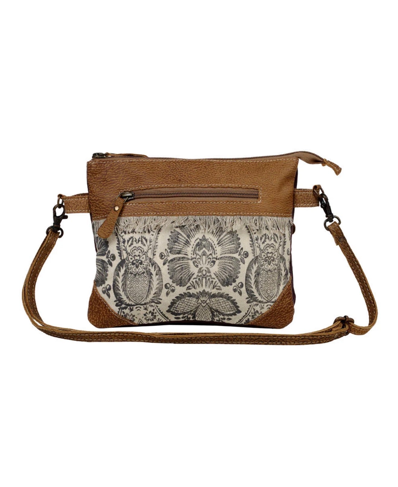 Ivy's Gifts & Boutique MY3 Dainty Delight small purse with contrast colors and external zippered pockets, stylish and compact.
