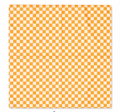 Orange and white checkered Gameday scarf by Ivy's Gifts & Boutique, featuring bold patterns perfect for supporting your team.