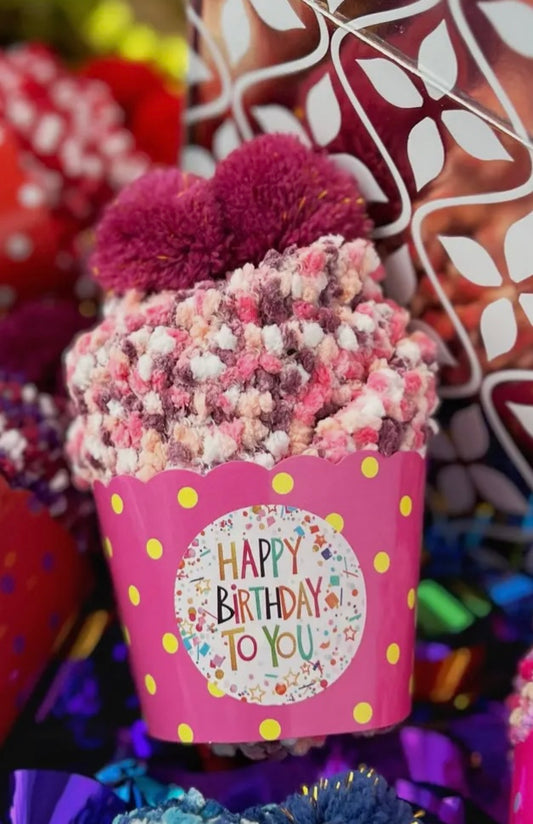 Happy Birthday Cupcake Socks