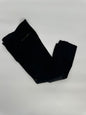 Black Cargo Pants with Zippered Back Pockets plus size