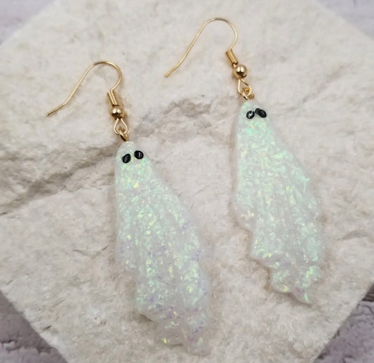 Lightweight acrylic ghost earrings by Ivy's Gifts & Boutique, stylish and comfortable jewelry accessory for all occasions.