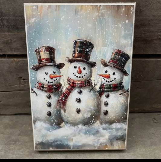 Three Snowmen Sign