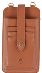 SS Leather Snap ID case with Crossbody Strap