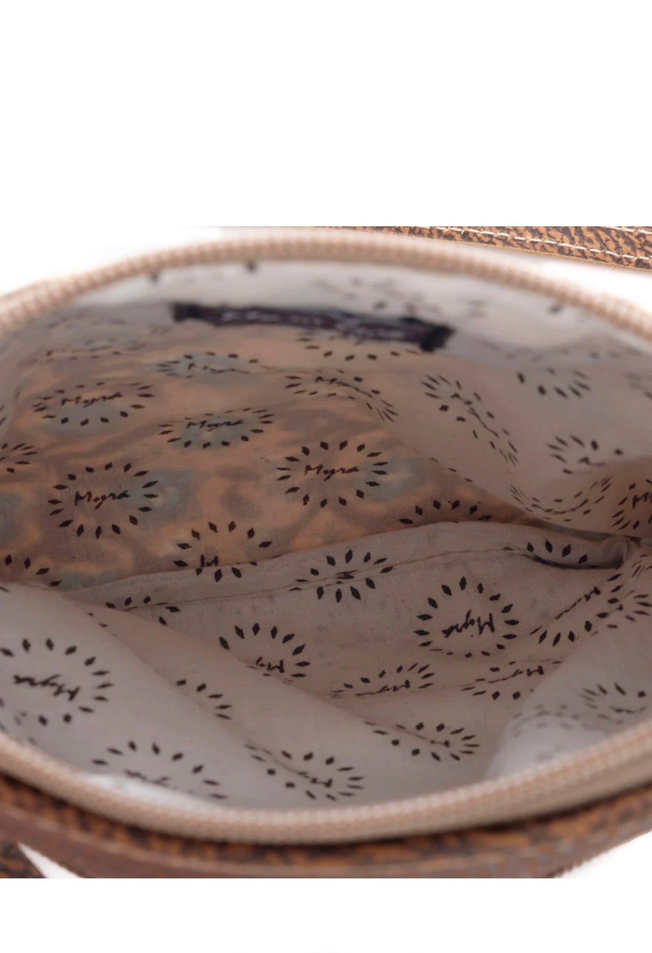 MY12 MYRA BRAND San Ysidro's Fall Print Small Crossbody Bag with Outer Zip Pocket, Leather Accents and Adjustable shoulder/crossbody Strap