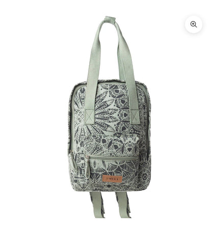 MY8 MYRA BRAND Juniper Sage Backpack Purse with Forrest Lace Details