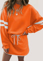 Orange and White Skort Set