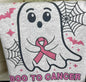 FBC Boo To Cancer Ghost Holding Pink Ribbon Design T Shirt