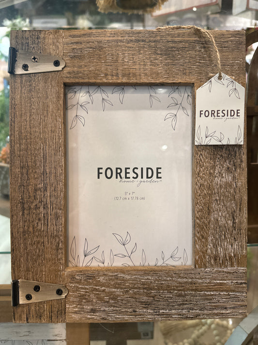 Brown Wood Frame 5” x 7” |  Foreside with Hinges