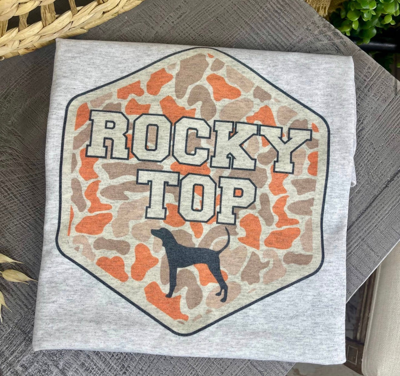 FRT Rocky Top Camo Print Design T Shirt