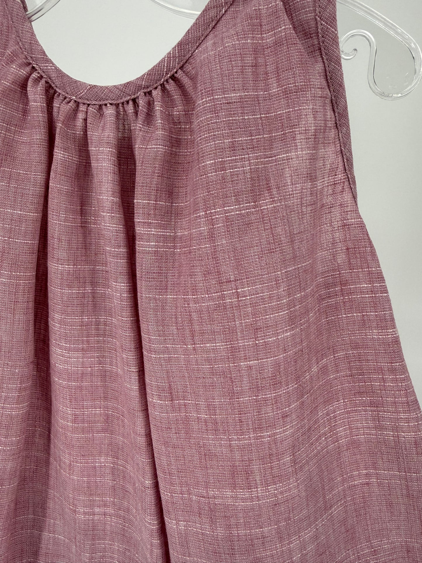 Children's light plum textured fabric 2-piece wide-leg pant set with ruffle hem, by Ivy's Gifts & Boutique.