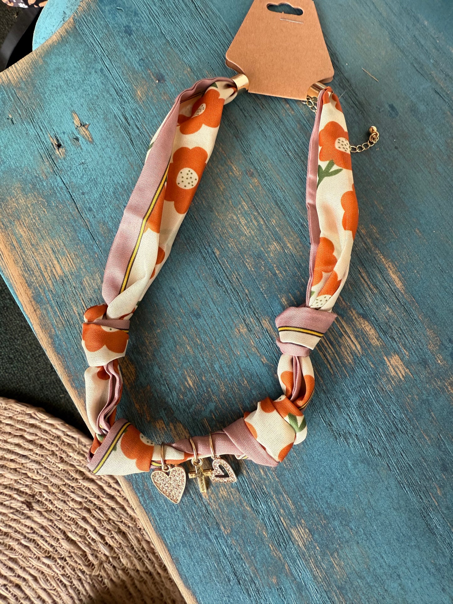 Trendy Scarf Charm Necklace