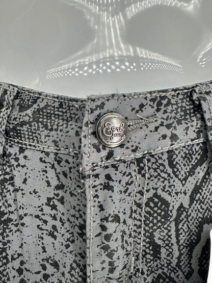 Gray Snake Print Pants