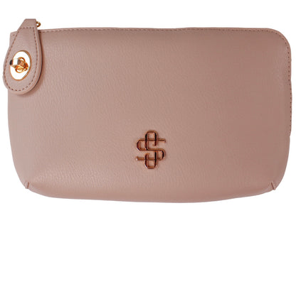 SS Leather KISS Clasp Closure Bag Wallet with Strap
