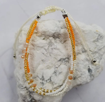 Boho Style Seed Bead Adjustable String Bracelet