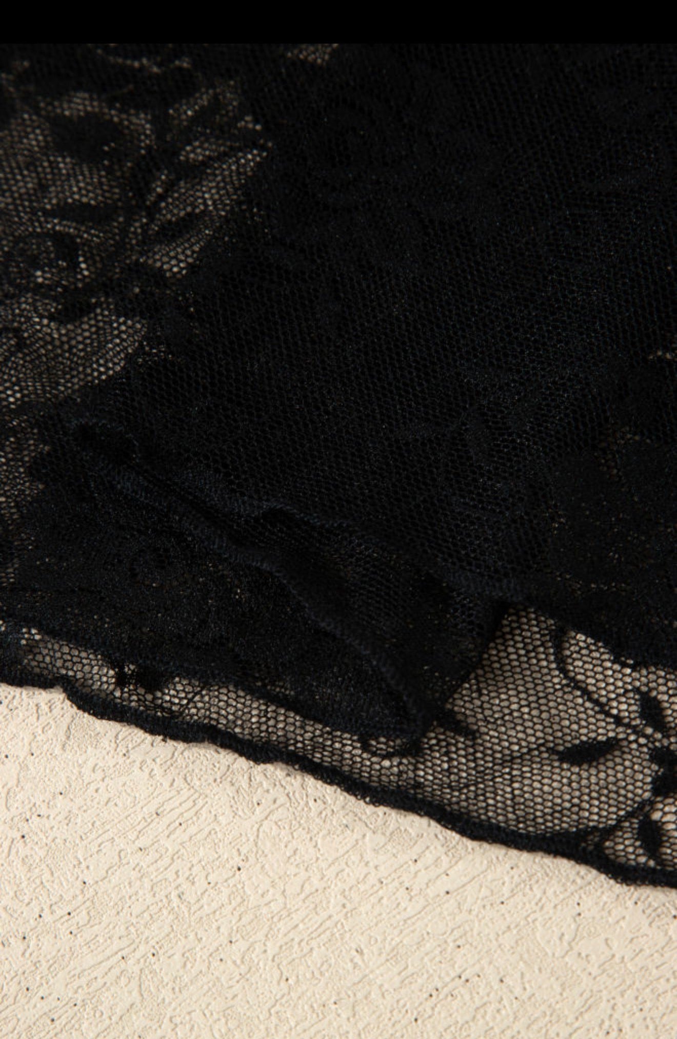 PP3 Black Sheer Lace Top Perfect for Layering with So Many Things All Seasons