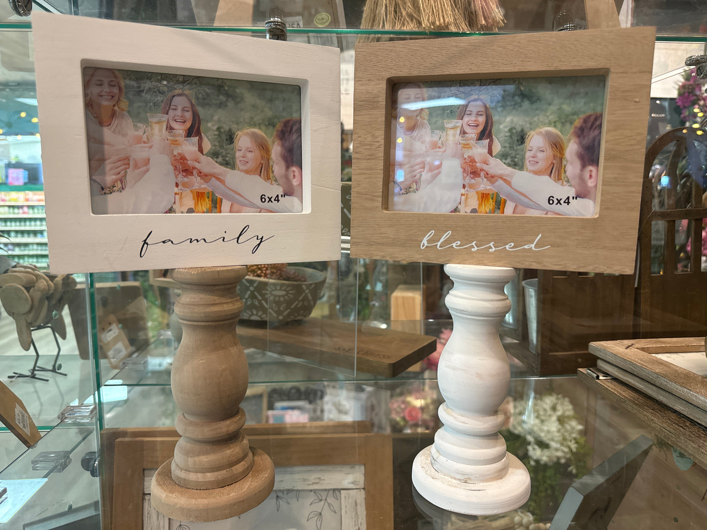 Frame Stand 6” x 4” | Youngs White Family, Beige Blessed