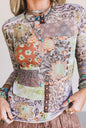A69 Mixed Patchwork Print Mesh Top - Ivy's Gifts & Boutique