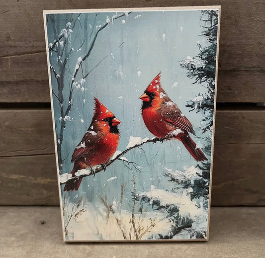 Cardinals on Branch Sign