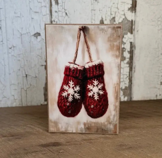 Red Snowflake Mittens