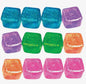 Colorful Toy3 Glitter Squishy Cubes by Ivy's Gifts & Boutique, soft stress-relief toys with glitter accents, stacked and squishy.