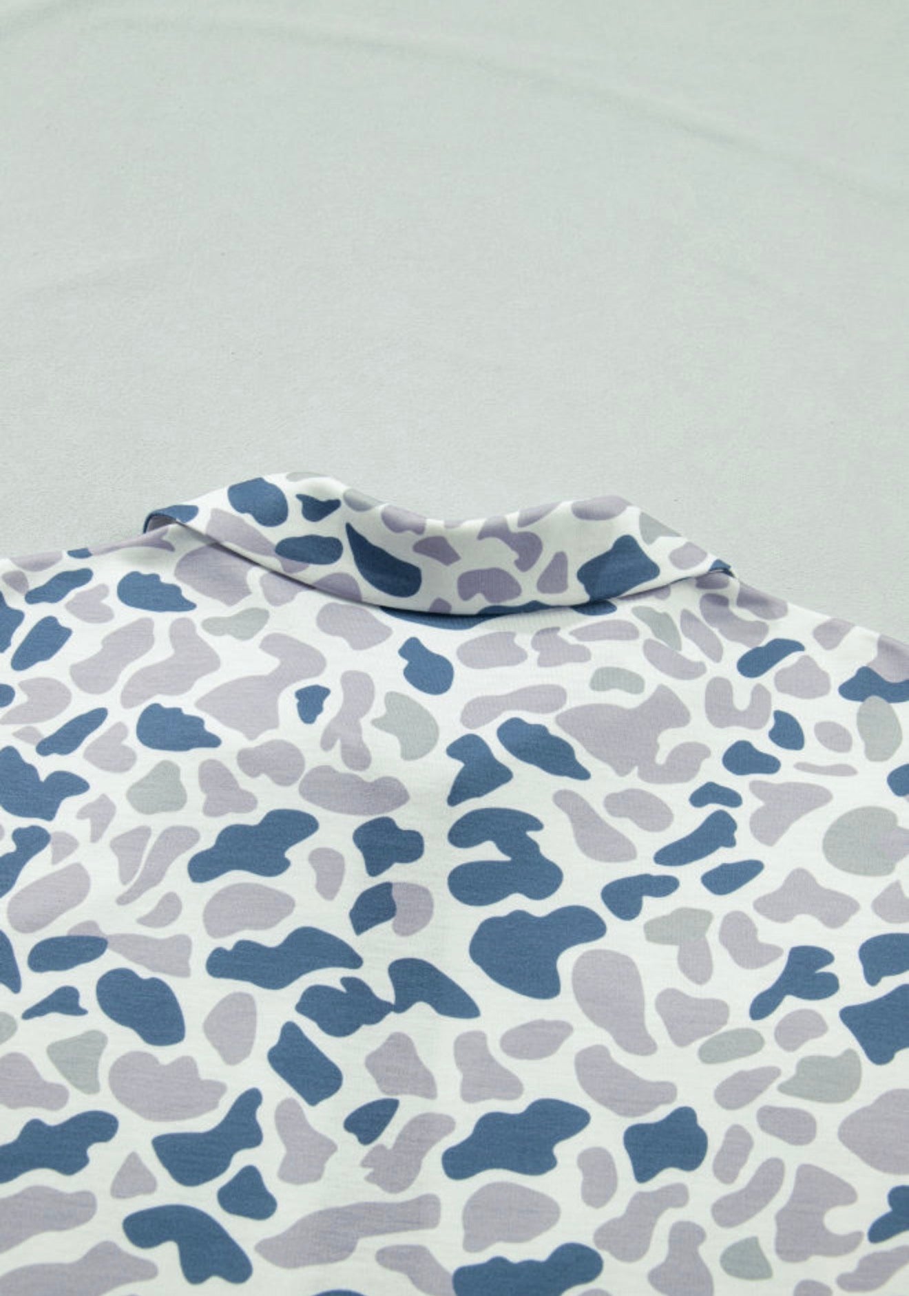 PP21 Camo Print 2pc Short Set with Contrast Color Zip Up Neckline Collar Top and Elasric Waist Drawstring Shorts with Pockets