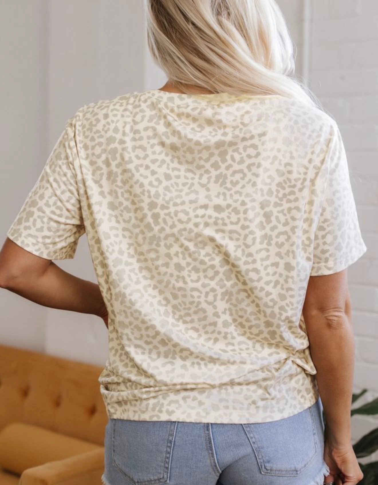 Muted animal print soft tee from ML7 MAMA by Ivy's Gifts & Boutique, featuring a comfortable, casual design with a subtle animal pattern.