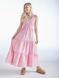 SS Pink “Pillow Smocked” Maxi Dress
