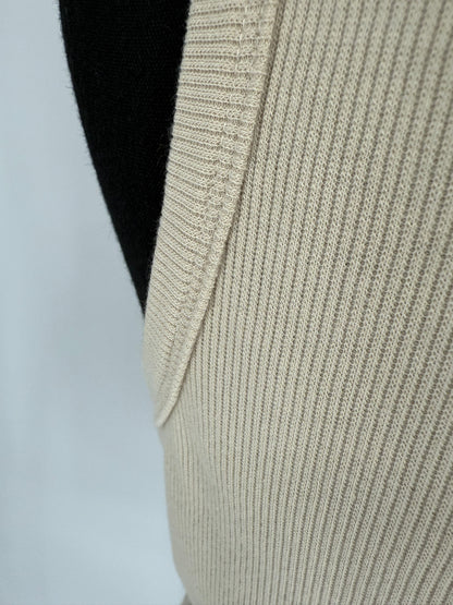 Beige Tan Ribbed Crop Tank