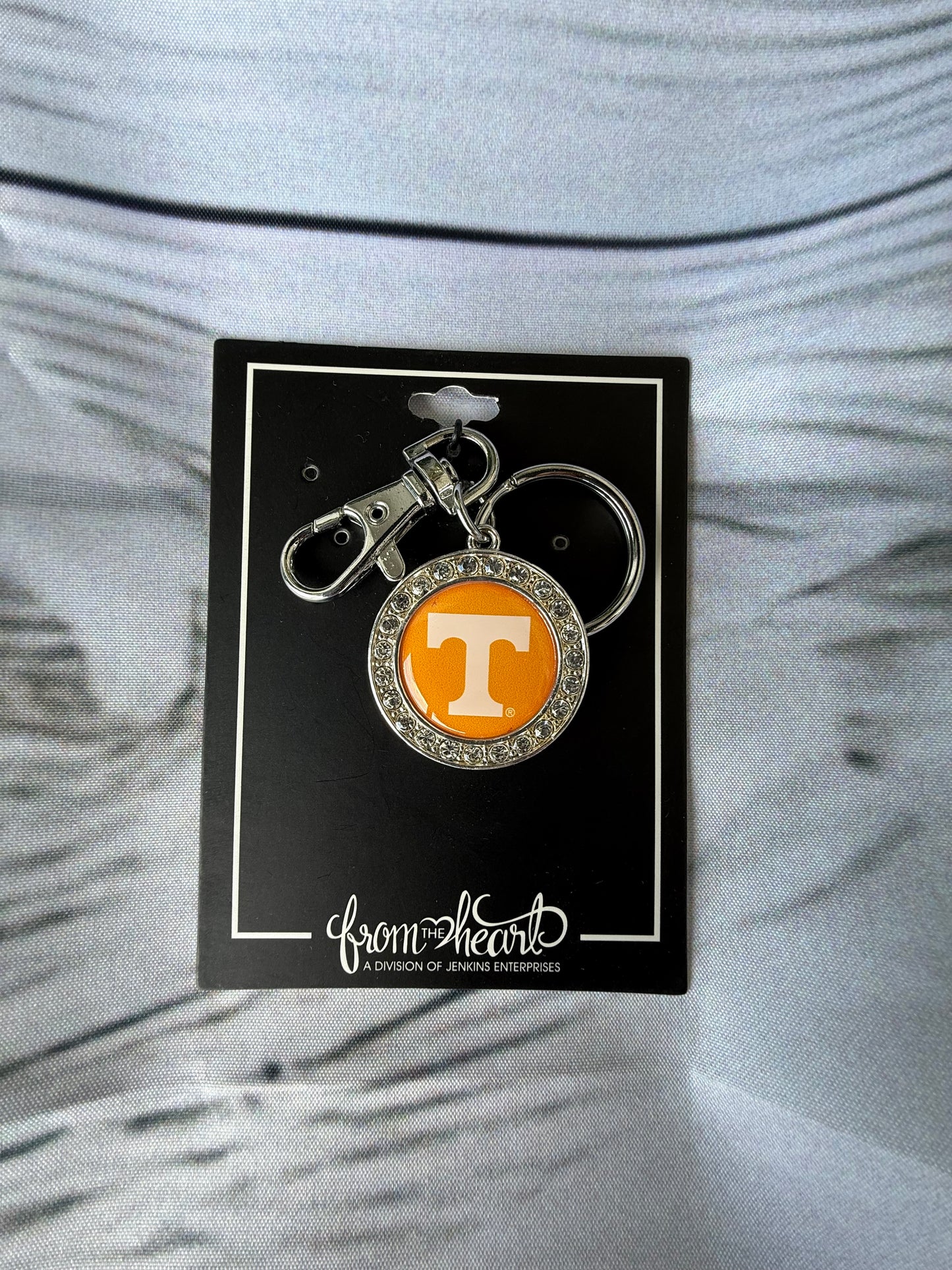 Tennessee Key Ring Chain with Rhinestones