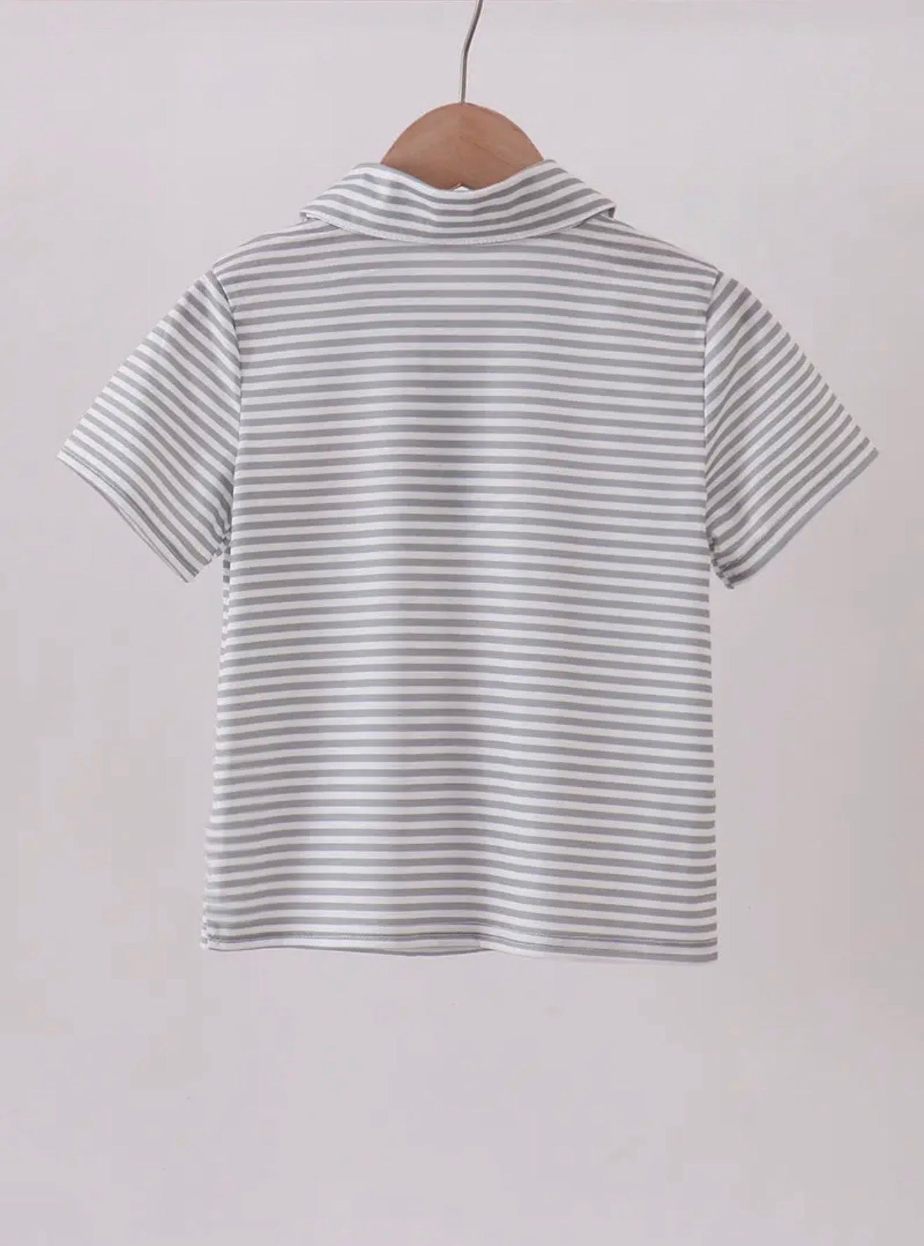 TN1 Stripe Polo Style Shirt with Smokey Embroidery by Ivy's Gifts & Boutique, featuring classic polo collar and detailed embroidery.