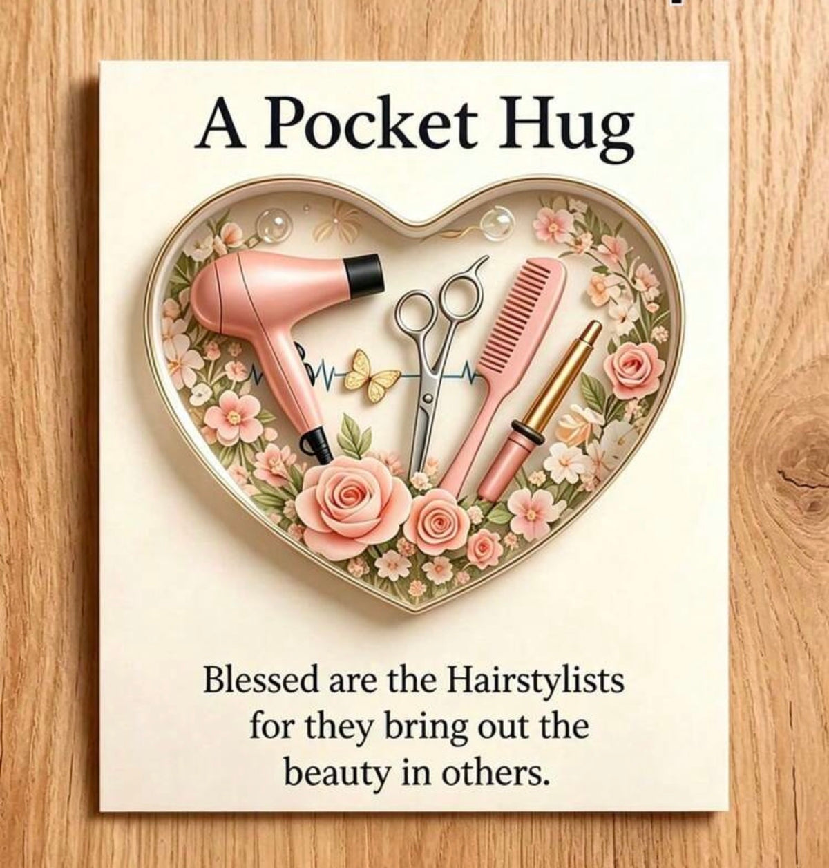 PHS Hairstylist Pocket Hug Acrylic Token