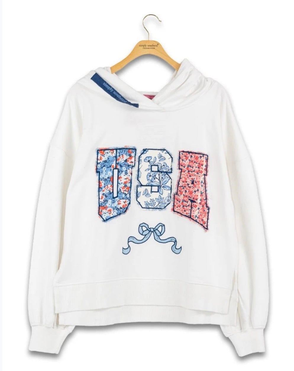 Super quality Ivy's Gifts & Boutique hoodie with a bow appliqué, logo hood tag, and comfortable casual fit.