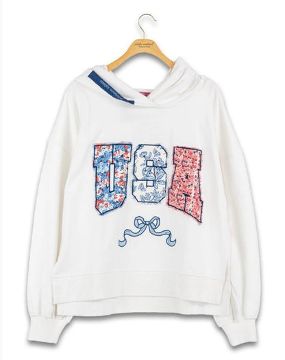 Super quality Ivy's Gifts & Boutique hoodie with a bow appliqué, logo hood tag, and comfortable casual fit.