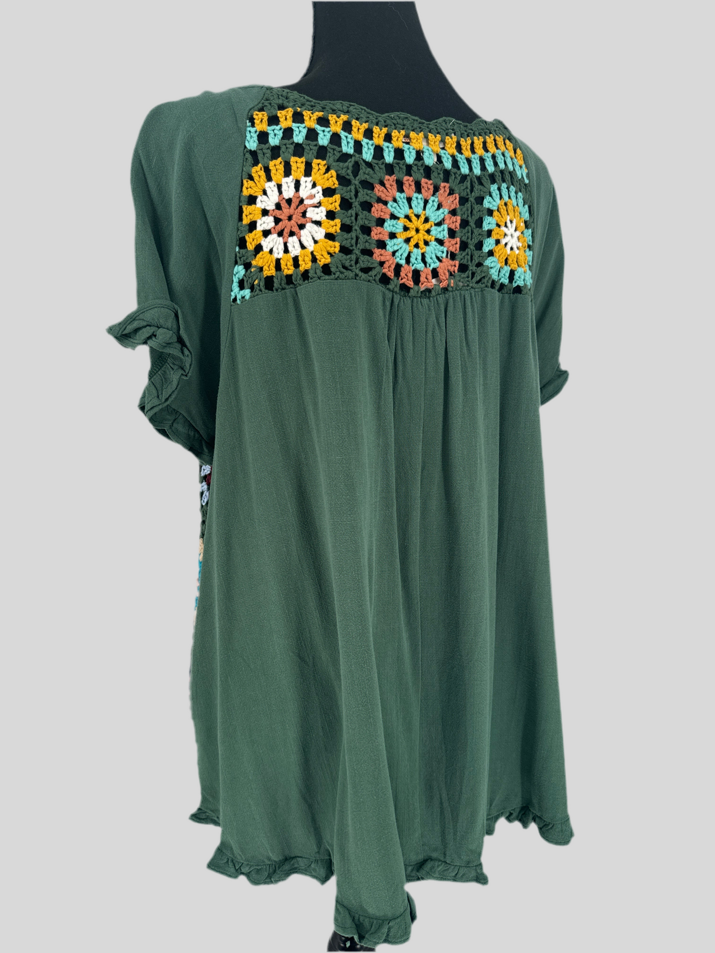 Umgee Green Knitted Long Shirt