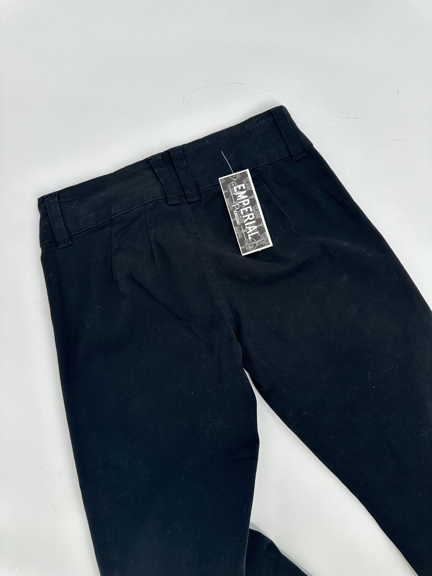 Black Brushed Denim Pants