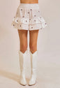 TN8 White Game Day Football Patch Skirt