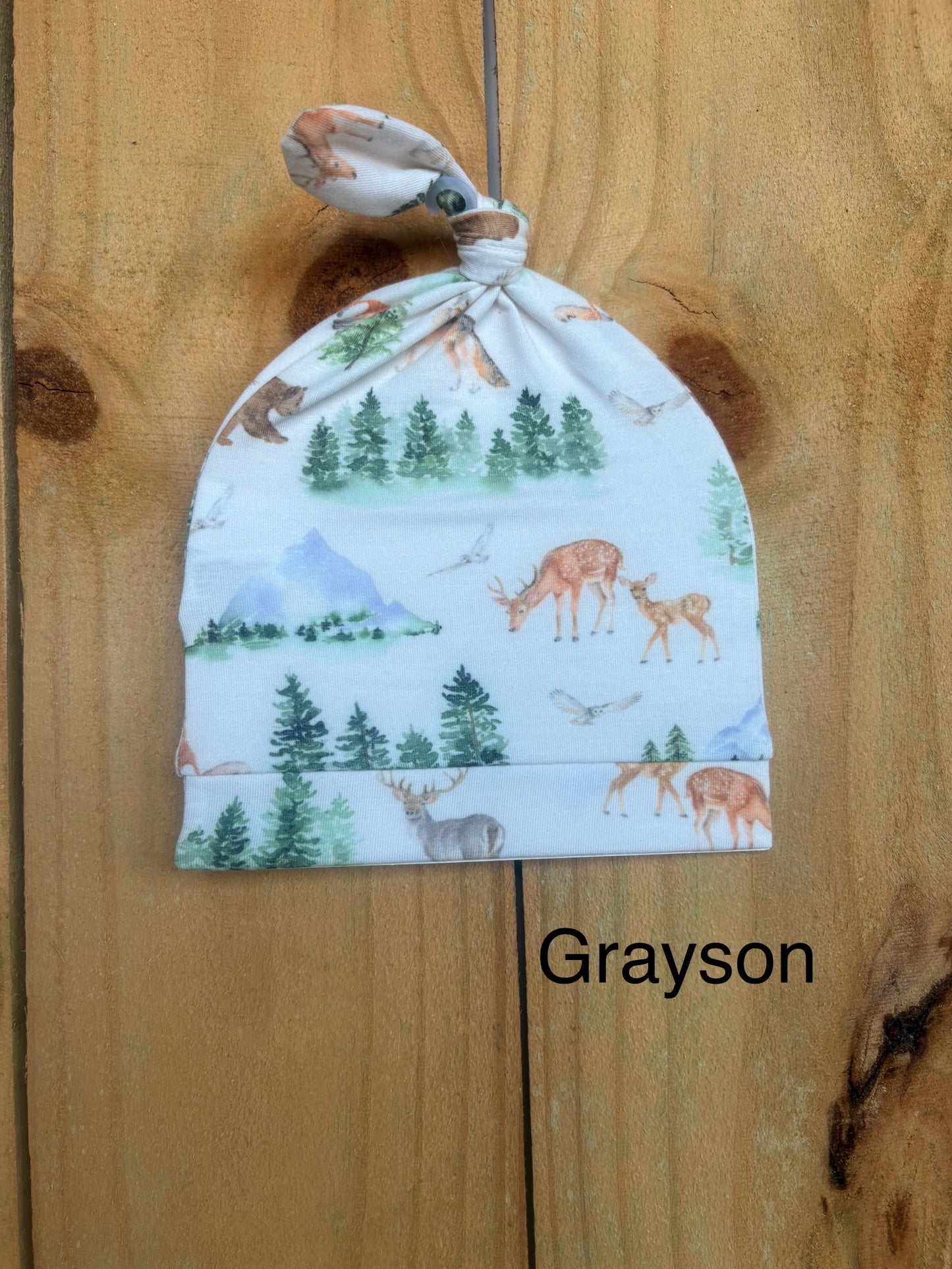 Newborn Top Knot Hat | Copper Pearl