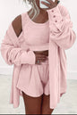 3 Piece Short Set with Jacket in Pink