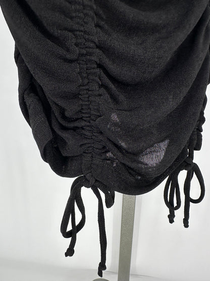 Black Dress with front String Tie Accent