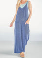 SS Navy Ribbed Knit Overalls