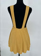 Mustard Ribbed Texture Low Back Top