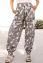 MLRD Rodeo Print  Jogger Style Pants with Cargo apocets and Tie Details