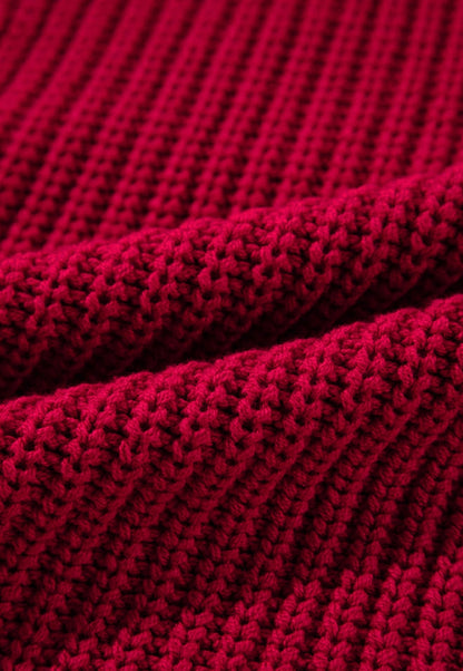 Off the Shoulder Red Sweater