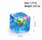 Colorful SLS Sea Life Squishy Cube from Ivy's Gifts & Boutique, featuring sea creatures and soft, squeezable texture for stress relief