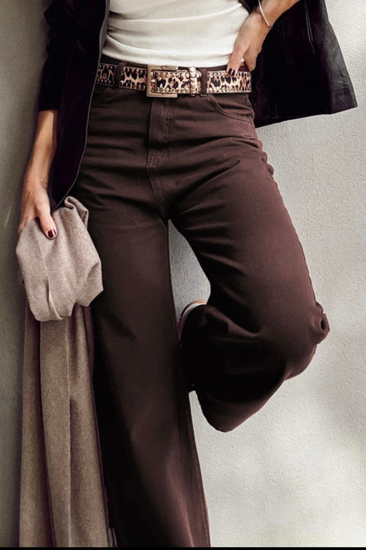 Trendy Style Brown wide leg pants