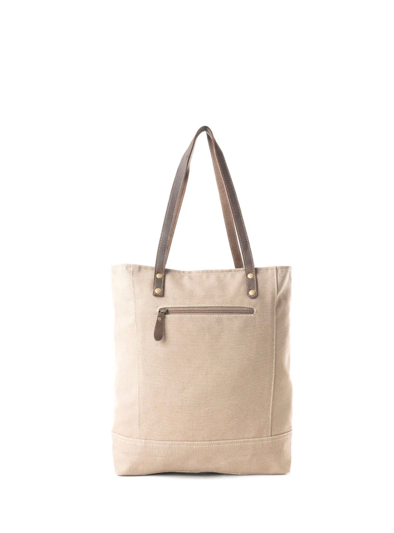 MY29 Cimple Tote Bag with Lots of Room, Inner and Outer Pockets, Double Carry Straps Detail and Metal Key Charm